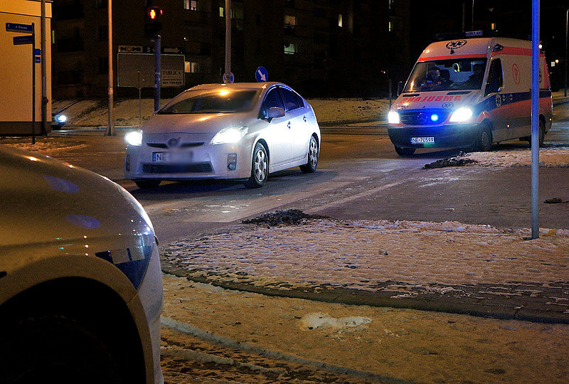 Elbląg, Brzeska: potrącenie na pasach