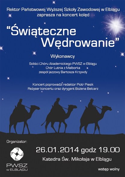 Elbląg, Koncert kolęd " Świąteczne wędrowanie" Elbląg, Koncert kolęd " Świąteczne wędrowanie"
