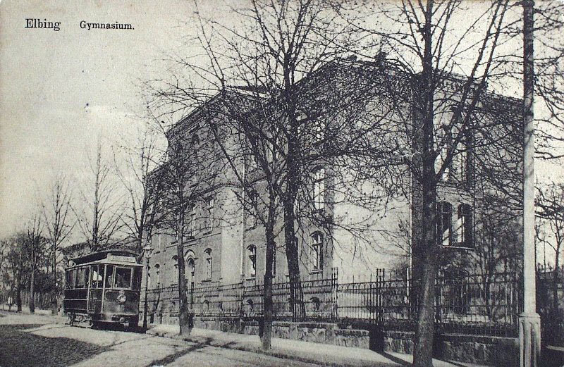 Elbląg, Staatliches Gymnasium - Königsbergerstraße ( ulica Królewiecka 42) - obecnie II LO