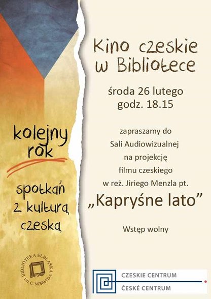 Elbląg, Czeskie kino w bibliotece