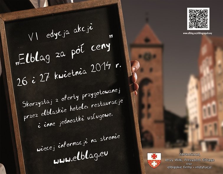 Elbląg, Zostań partnerem akcji „Elbląg za pół ceny” Elbląg, Zostań partnerem akcji „Elbląg za pół ceny”