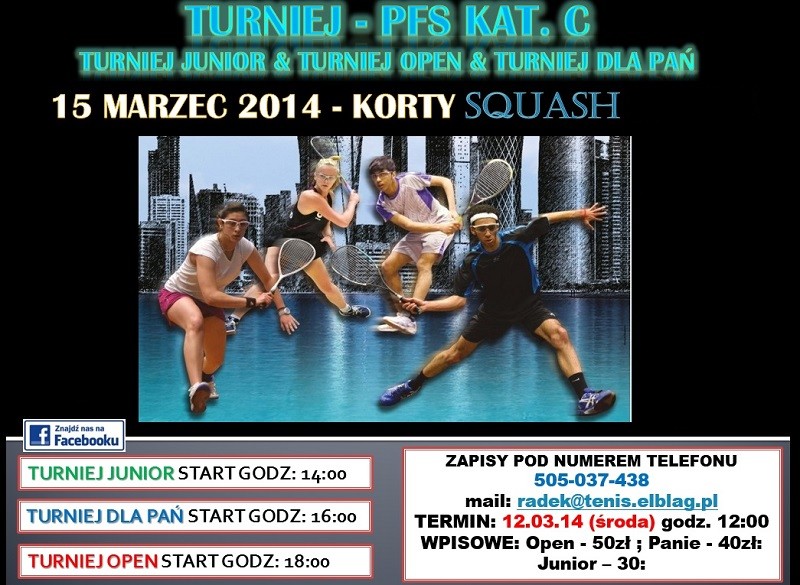 Elbląg, Wiosenny Turniej Squash Elbląg, Wiosenny Turniej Squash