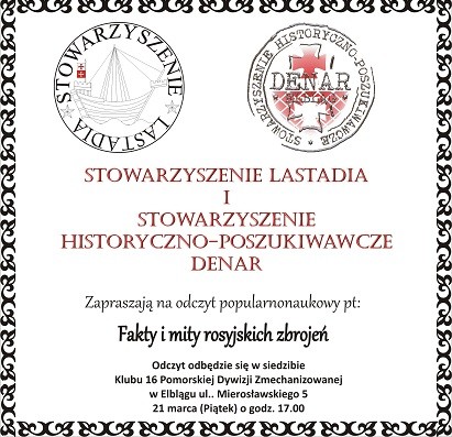 Elbląg, Fakty i mity rosyjskich zbrojeń. Odczyt popularnonaukowy