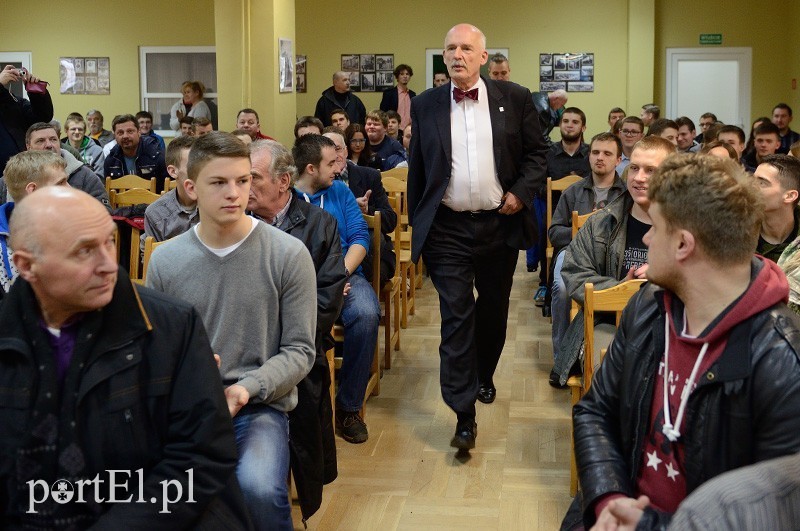 Elbląg, Janusz Korwin-Mikke gościł dziś w Elblągu na zaproszenie Nowej Prawicy