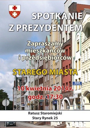 Elbląg, Spotkanie z mieszkańcami i przedsiębiorcami Starego Miasta Elbląg, Spotkanie z mieszkańcami i przedsiębiorcami Starego Miasta