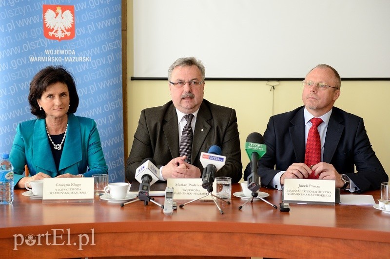 Elbląg, Po raz pierwszy o sprawach województwa na konferencji prasowej mówili wspólnie: marszałek Jacek Protas, wojewoda Marian Podziewski i wicewojewoda Grażyna Kluge