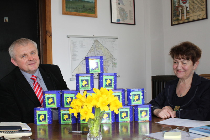 Elbląg, Dyrektor Wiesława Pokropska wraz z Burmistrzem Pasłęka Wiesławem Śniecikowskim,