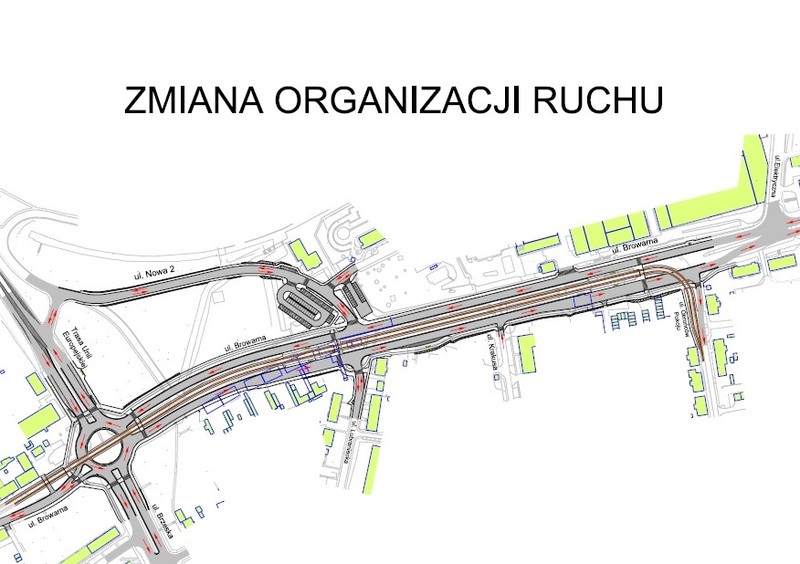 Elbląg, Zmiana organizacji ruchu na ul. Browarnej Elbląg, Zmiana organizacji ruchu na ul. Browarnej