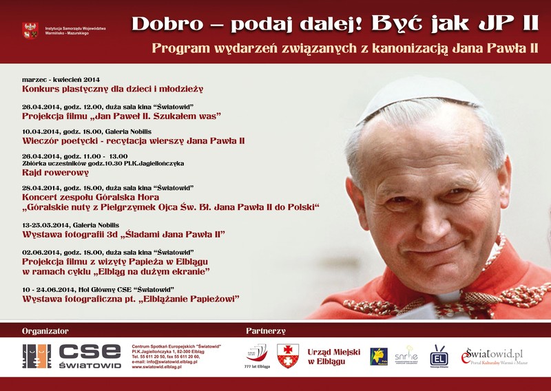 Elbląg, Papieski rajd rowerowy