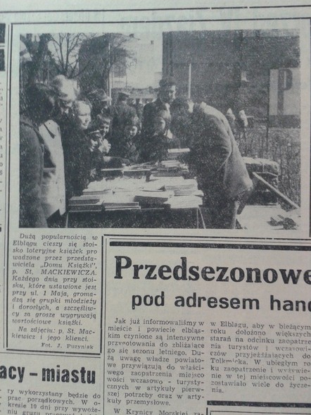 Elbląg, Stoisko loteryjne książek