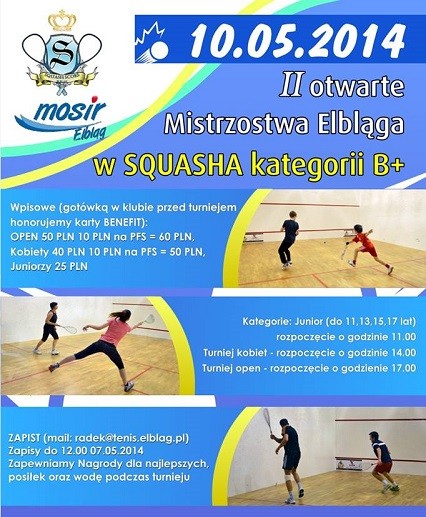 Elbląg, II otwarte Mistrzostwa Elbląga w Squasha Elbląg, II otwarte Mistrzostwa Elbląga w Squasha