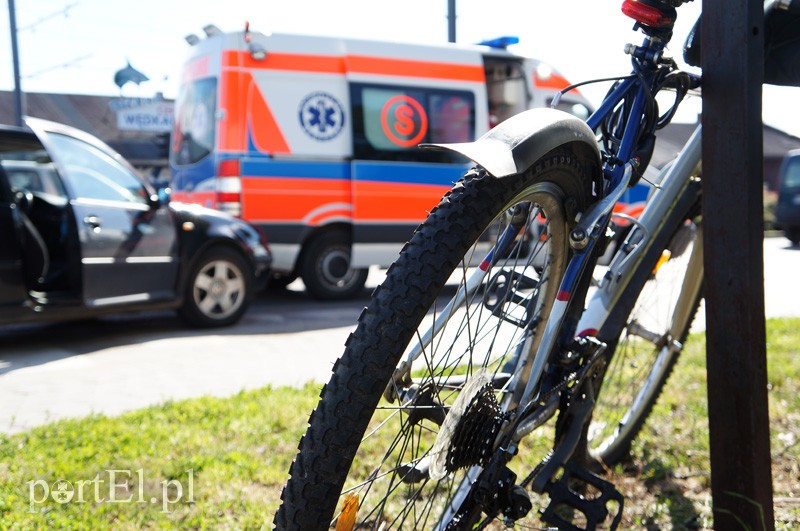 Elbląg, Grunwaldzka: potrącenie rowerzystki