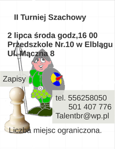 Elbląg, Turniej szachowy dla przedszkolaków Elbląg, Turniej szachowy dla przedszkolaków