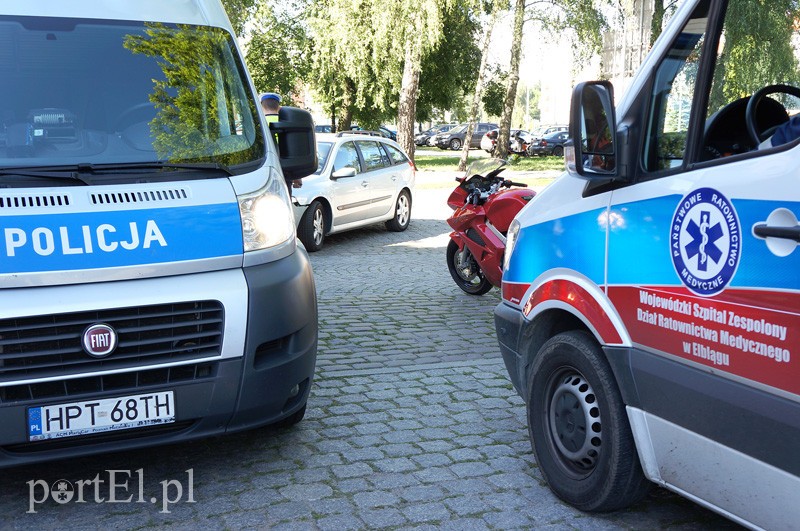 Elbląg, Zderzenie osobówki z motocyklem Elbląg, Zderzenie osobówki z motocyklem