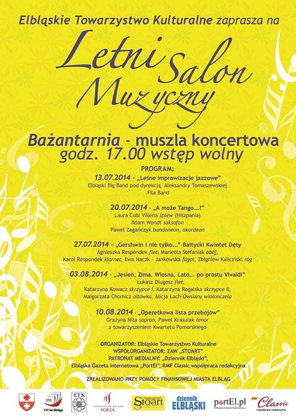 Elbląg, Letni Salon Muzyczny Bażantarnia 2014 już dziś Elbląg, Letni Salon Muzyczny Bażantarnia 2014 już dziś