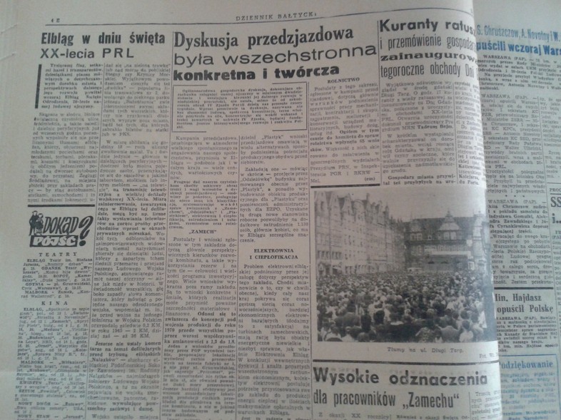 Elbląg, Elbląg w dniu święta XX-lecia PRL Elbląg, Elbląg w dniu święta XX-lecia PRL