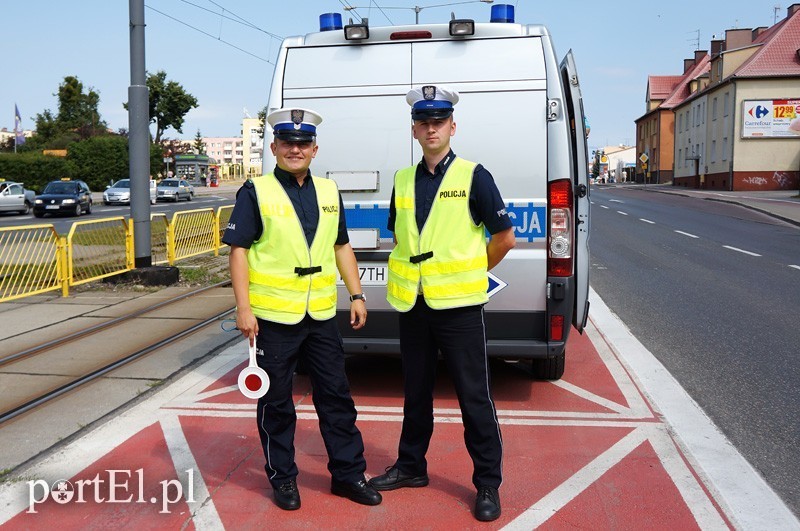 Elbląg, Patrol drogówki: sierż.sztab. Maciej Krztoń i st. post. Bartłomiej Wróbel Elbląg, Patrol drogówki: sierż.sztab. Maciej Krztoń i st. post. Bartłomiej Wróbel