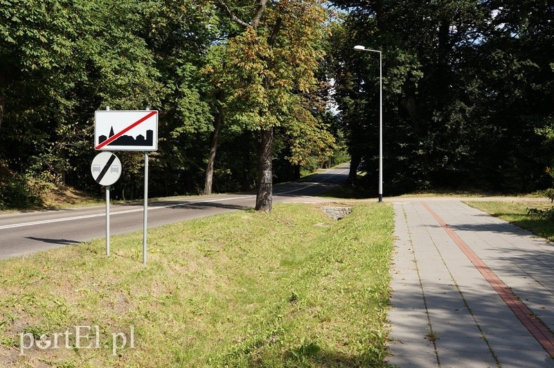 Elbląg, Ścieżka rowerowa kończy się obecnie na Bielanach