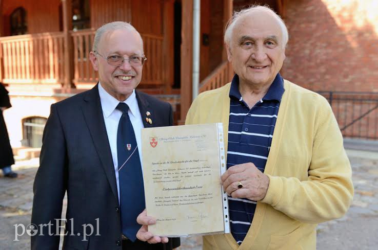 Elbląg, Hans Joachim Pfau (po prawej) i Erwin Volerthun, czyli dawni mieszkańcy tych ziem Elbląg, Hans Joachim Pfau (po prawej) i Erwin Volerthun, czyli dawni mieszkańcy tych ziem