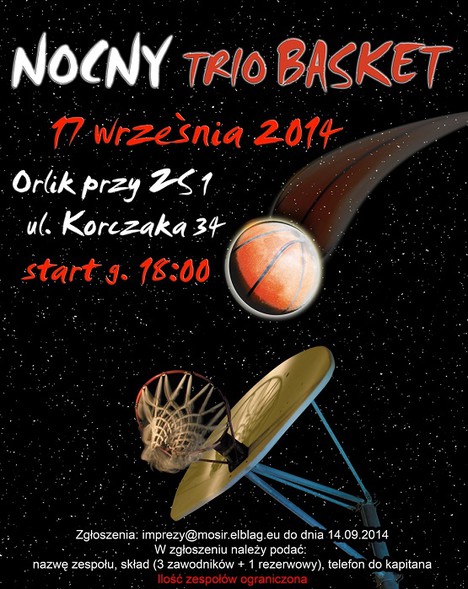 Elbląg, Basket wieczorową porą. Ruszyły zapisy Elbląg, Basket wieczorową porą. Ruszyły zapisy