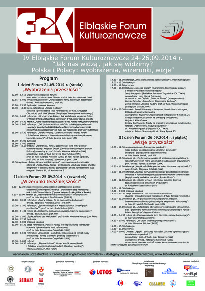 Elbląg, IV Elbląskie Forum Kulturoznawcze Elbląg, IV Elbląskie Forum Kulturoznawcze