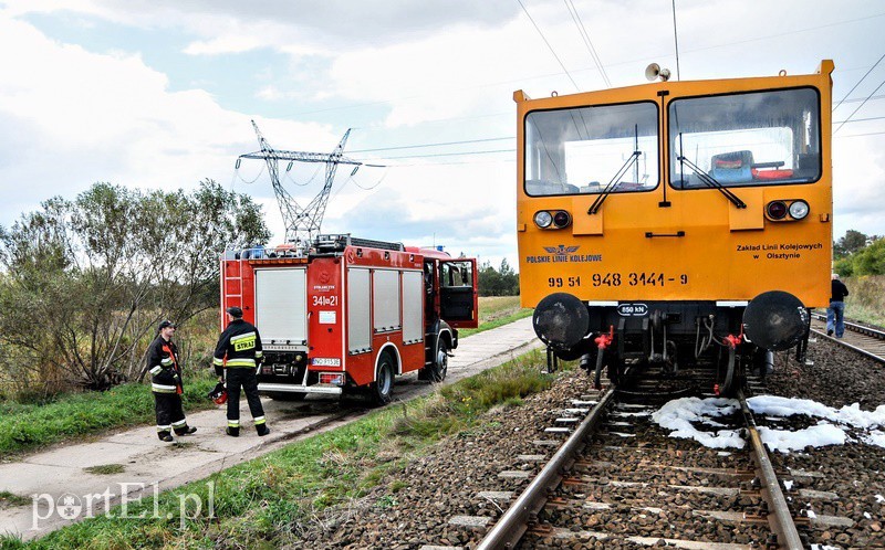 Elbląg, Strażacy gasili drezynę