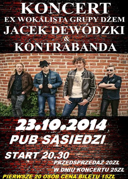 Elbląg, Jacek Dewódzki & Kontrabanda w Pubie Sąsiedzi Elbląg, Jacek Dewódzki & Kontrabanda w Pubie Sąsiedzi