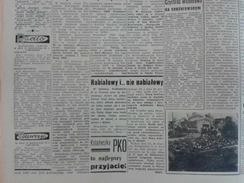 Elbląg, Telewizja 50 lat temu