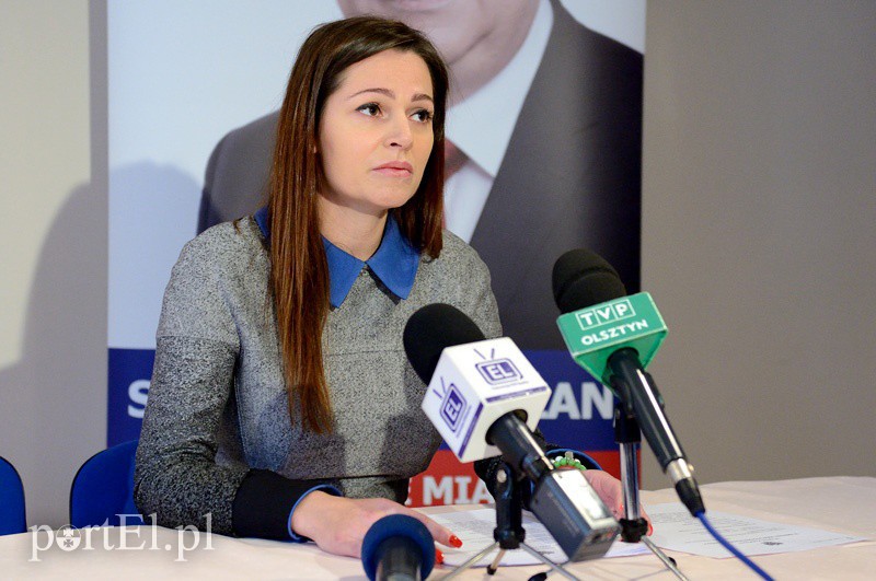 Elbląg, W imieniu Jerzego Wilka na konferencji wystąpiła Monika Borzdyńska Elbląg, W imieniu Jerzego Wilka na konferencji wystąpiła Monika Borzdyńska