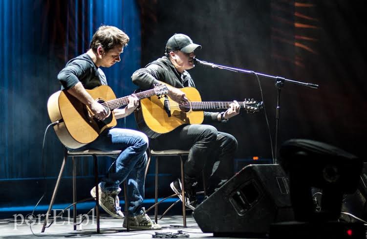 Elbląg, Szymon Wydra i Zbigniew Suski na scenie kina Światowid