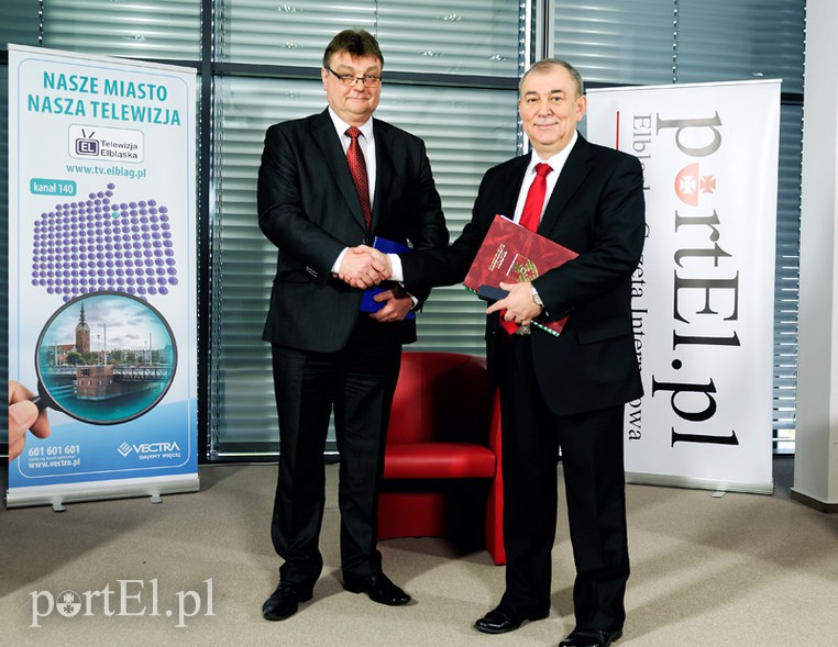 Elbląg, Jerzy Wilk i Witold Wróblewski - przed rozpoczęciem debaty, później emocje poszły w górę