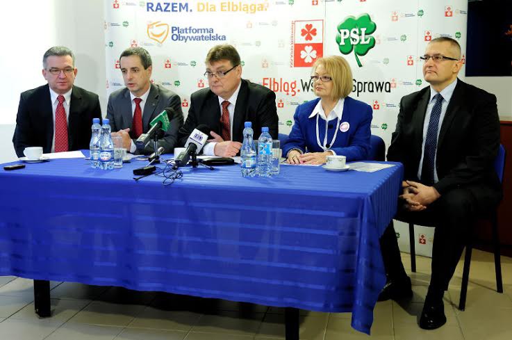 Elbląg, Od lewej: Janusz Nowak, Jerzy Wcisła, Witold Wróblewski, Jadwiga Król oraz Cezary Balbuza Elbląg, Od lewej: Janusz Nowak, Jerzy Wcisła, Witold Wróblewski, Jadwiga Król oraz Cezary Balbuza
