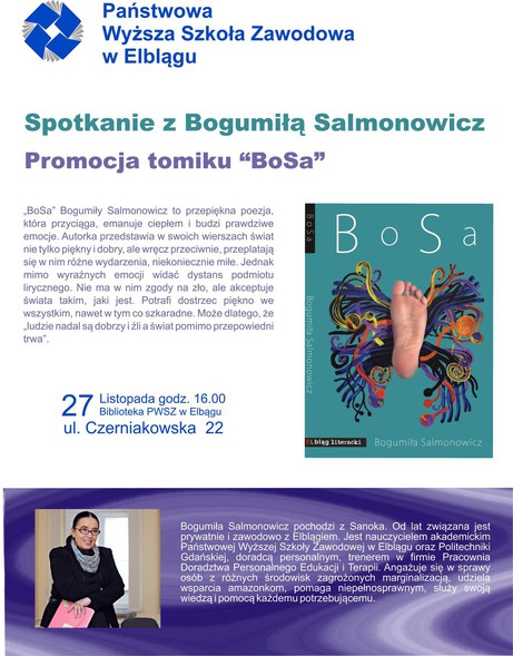 Elbląg, Wieczór autorski Bogumiły Salmonowicz Elbląg, Wieczór autorski Bogumiły Salmonowicz
