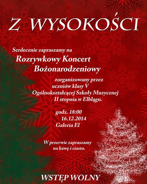 Elbląg, Koncert bożonarodzeniowy w Galerii EL