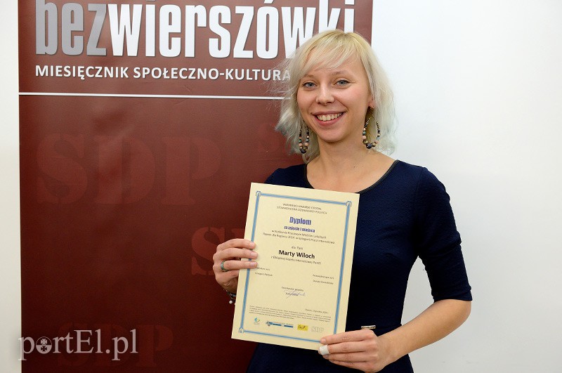 Elbląg, Marta Wiloch z nagrodą Elbląg, Marta Wiloch z nagrodą
