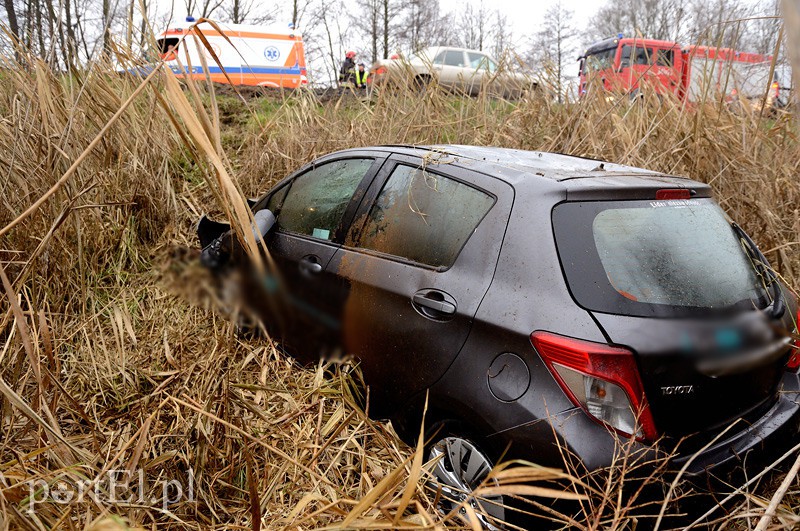 Elbląg, Toyotą wpadła do przydrożnego rowu
