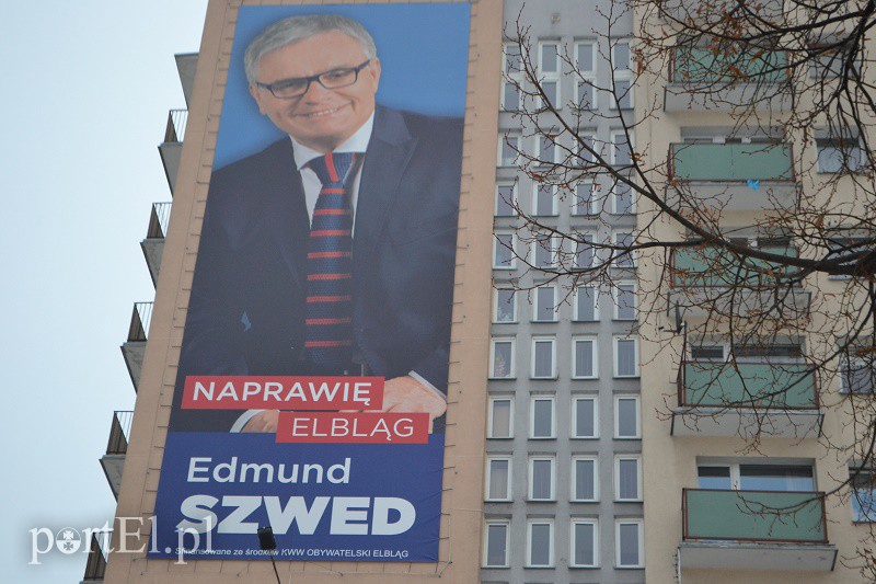 Elbląg, Ten billboard nie jest traktowany jako ogłoszenie wyborcze, mimo że zawiera napis o finansowaniu przez komitet wyborczy