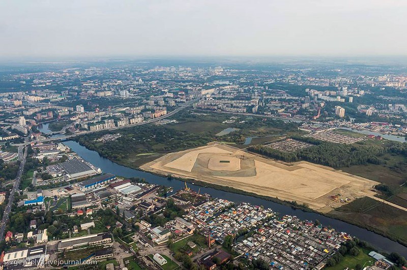 Elbląg, Miejsce, w którym powstanie stadion, z lotu ptaka Elbląg, Miejsce, w którym powstanie stadion, z lotu ptaka