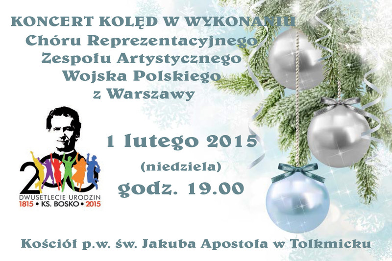Elbląg, Uroczystość Św. Jana Bosko i koncert kolęd w Tolkmicku Elbląg, Uroczystość Św. Jana Bosko i koncert kolęd w Tolkmicku