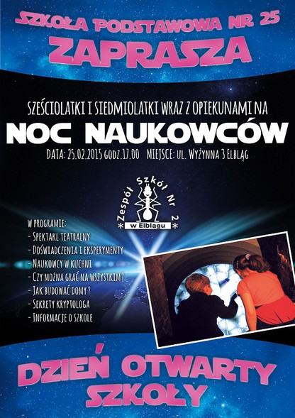 Elbląg, Noc Naukowców, czyli Dzień Otwarty w SP 25