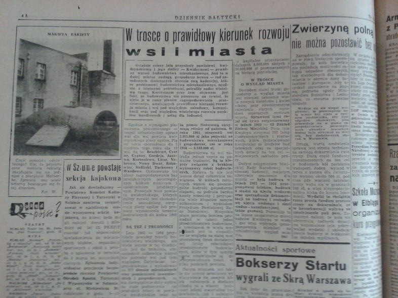 Elbląg, Makieta rakiety