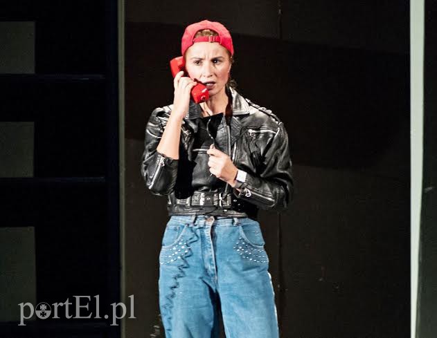 Elbląg, Joanna Brodzik podczas spektaklu w Elblągu Elbląg, Joanna Brodzik podczas spektaklu w Elblągu