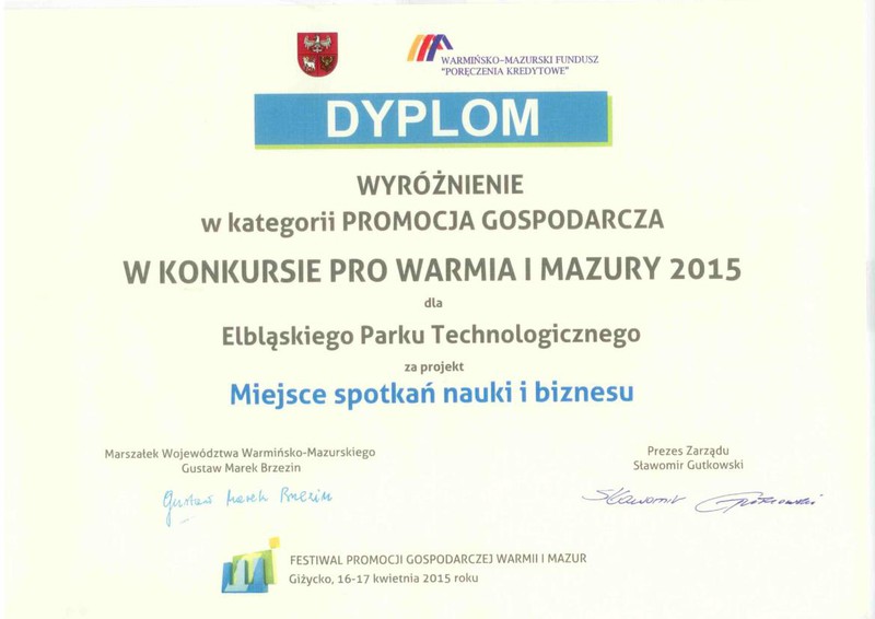 Elbląg, Nagrodzeni za promocję