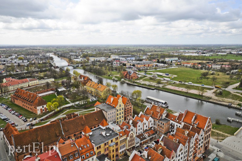 Elbląg, Taki widok czeka na tych, którzy znajdą się 68 metrów nad ziemią