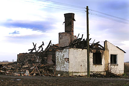Elbląg, Rodzina zamieszkująca dom w Nowotkach straciła w pożarze cały swój dobytek