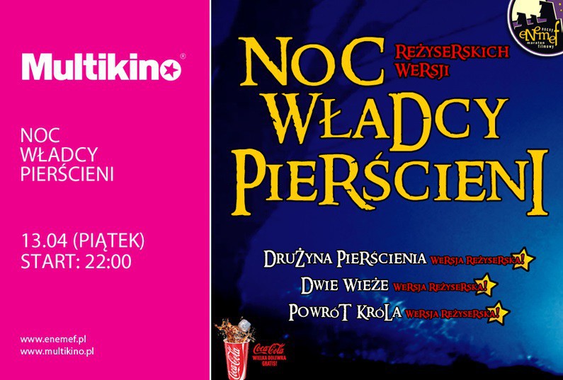 Elbląg, ENEMEF: Noc Władcy Pierścieni - on wygrał bilety