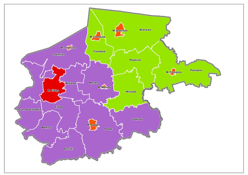 Elbląg, Tak wygląda Elbląski Obszar Funkcjonalny