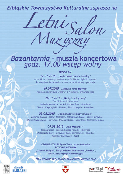 Elbląg, XVIII Letni Salon Muzyczny już wkrótce Elbląg, XVIII Letni Salon Muzyczny już wkrótce