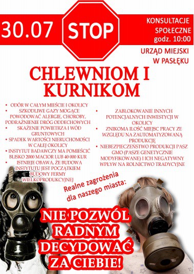 Elbląg, Takie plakaty pojawiły się w Pasłęku Elbląg, Takie plakaty pojawiły się w Pasłęku