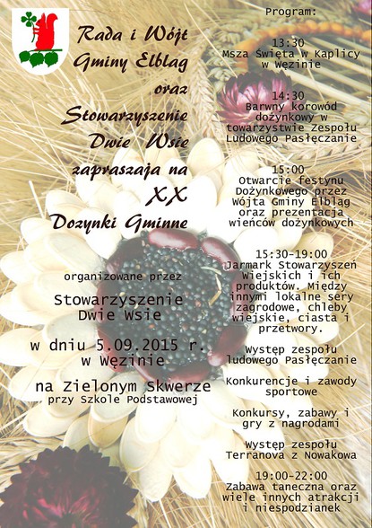 Elbląg, Dożynki Gminne Gminy Elbląg i I Niewąski festyn nad Wąską